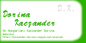 dorina kaczander business card
